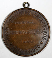 URUGUAY Copper MEDAL 1888-1914 PEDAGOGICAL LIBRARY FOR CHILDREN 32mm (18 257)