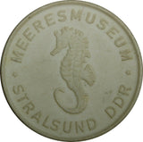 GERMANY Meissen Medal Meeresmuseum Stralsund DDR DOLPHINS 40 mm (18 367)