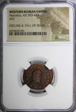 WESTERN ROMAN Honorius AD 393-423 AE2  /Rev. Glory of the Romans NGC (001)