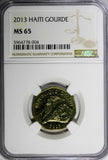 Haiti Brass 2013 1 Gourde NGC MS65 Citadelle de Roi Christophe KM# 155 (004)