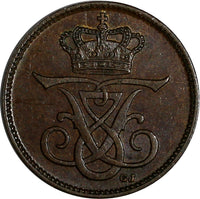 Denmark Frederik VIII Bronze 1907 1 Ore  KEY DATE Ch UNC KM# 804 (15 049)