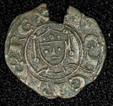 ITALY, Kingdom of Sicily. Henry VI and Constance. 1194-1197. BI Denaro (22 602)