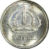 Sweden Gustaf V (1907-1950) Silver 1943 G 10 Öre BU KM# 813 (22 070)