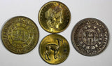 PERU LOT OF 4 COINS 1962-1967 Sol,1/2 Sol,20 Centavos UNC-BU (18 498)