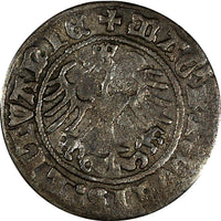 Poland Lithuania Sigismund I Silver 1512 1/2 Groschen Vilnius Mint Klim-39 .1(1)