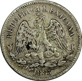 MEXICO Silver 1883 ZS S 25 Centavos Zacatecas Mint-193,000 SCARCE KM#406.9 (103)