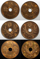 FINLAND 1941 5 Pennia RED GEM BU WWII  RANDOM PICK (1 Coin) KM#64.1 (24 179)