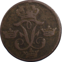 Sweden Frederick I Copper 1749 1 Ore, S.M.   KM# 416.1  (6390)