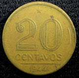 BRAZIL Getúlio Dornelles Vargas 1944 20 Centavos WWII Issue KM# 556a (23 066)