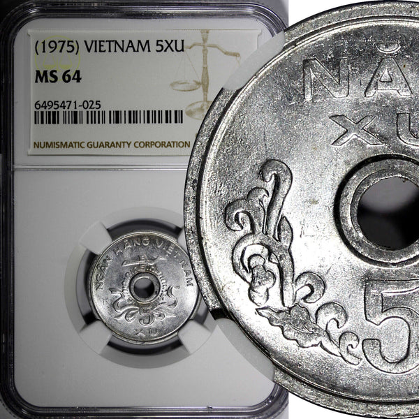 Viet Nam STATE OF SOUTH VIET NAM 1975 5 Xu NGC MS64 KM# A10 (025)