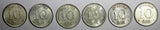 SWEDEN Gustaf V Silver LOT OF 6 COINS 1911-1939 10 Ore  KM# 780 (20 627)