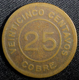 Guatemala Provisional Coinage Copper 1915 25 Centavos KM# 231 (23 326)