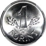 Hungary Aluminum 1983 BP 1 Forint NGC MS67 TOP GRADED BY NGC KM# 575 (037)