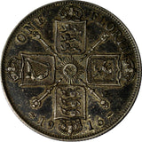 GREAT BRITAIN George V Silver 1916 Florin 2 Shillings WWI Issue Toned KM# 817(3)