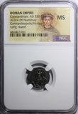 Roman Constantinian AD 330-340 AE3/4 NUMMUS NGC MS  Constantinopolis/Victory (1)