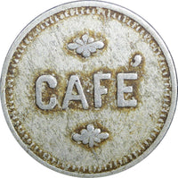 COSTA RICA Aluminum Token CAFE "J.M.S.R." 19mm Plain Edge (23 749)
