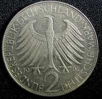 Germany-Federal Republic Max Planck Copper-Nickel 1962 J 2 Mark KM# 116 (23 706)