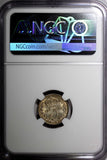 Great Britain Victoria Silver 1897 3 Pence NGC MS64 Light Toned KM# 777 (006)