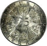 Austria Maria Theresia Silver 1967 25 Schilling UNC  KM# 2901 (19 032)
