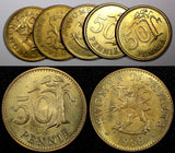 Finland Aluminum-Bronze 1968-S 50 Pennia UNC/BU  KM# 48 RANDOM PICK (1 COIN)(34)