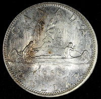 CANADA Elizabeth II Silver 1966 $1.00 Dollar  UNC KM# 64.1 (22 777)