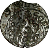 Livonia Riga CARL XI of Sweden (1660-1697)Silver 1661 Solidus,Schilling XF KM#55