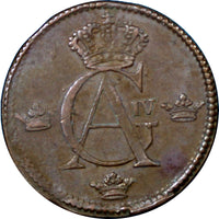 SWEDEN COPPER 1803 1/2 SKILLING CHOICE VF  KM#565 (3690)