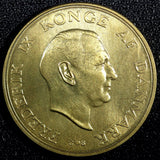 Denmark Frederik IX Aluminum-Bronze 1957 C S 2 Kroner GEM BU 31mm KM# 838.2 (26)