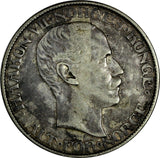 Norway Haakon VII Silver 1908 2 Kroner Mintage-200,000 1st Year Type KM# 370(73)