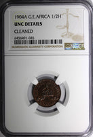 German East Africa Wihelm II Bronze 1904 A 1/2 Heller NGC UNC DETAILS KM# 6 (5)