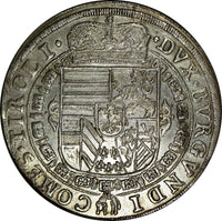 AUSTRIA Leopold V Silver 1632 Thaler HALL ERROR "AVSTIAE" NGC MS62  DAV-3338A(5)