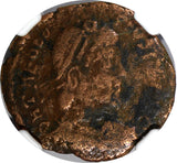 EASTERN ROMAN Theodosius I,AD 379-395 AE2 / Emperor Victory on globe NGC (325)