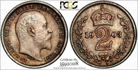 Great Britain Edward VII Silver 1903 2 Pence PCGS PL65 PROOFLIKE TONED KM#796(8)