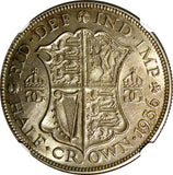 Great Britain George V Silver 1936 1/2 Crown NGC UNC DETAILS LAST YEAR KM835 (9)