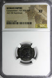 Roman Empire Constantine I AD 307-337 AE3 BI Nummus NGC  XF (007)