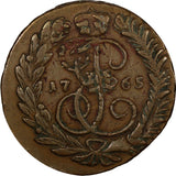 RUSSIA Catherine II Copper 1765 MM 2 Kopecks RED MINT 20,06 g.C# 58.5 (14 931)