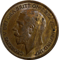 Great Britain George V (1910-1936) Bronze 1920 1 Penny KM# 810 (14 501)
