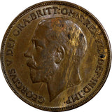 Great Britain George V (1910-1936) Bronze 1920 1 Penny KM# 810 (14 501)