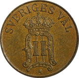 Sweden Oscar II Bronze 1906 1 Öre 2 Years Type ch.UNC BETTER DATE KM# 768 (926)