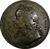 Great Britain.George II Coronation Bronze Medal 1727 .34 mm Elmer-510