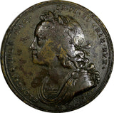 Great Britain.George II Coronation Bronze Medal 1727 .34 mm Elmer-510