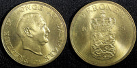 Denmark Frederik IX Aluminum-Bronze 1958 C S 2 Kroner GEM BU  KM# 838.2 (23 824)