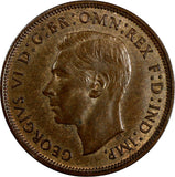 Great Britain George VI Bronze 1940 1 Penny aUNC KM# 845 (15 378)