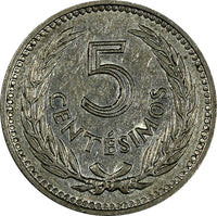 Uruguay Copper-nickel 1953 5 Centesimos Royal Mint, London KM# 34 (19 203)