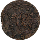 Sweden  Christina (1632-1654) Copper 1638 1/4 Öre 29.35 mm KM# 160 (20 996)