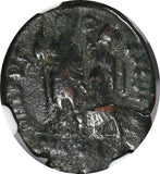 EASTERN ROMAN ARCADIUS AD 383-408 AE3 Nummus /VICTORY Angel CROWNING NGC (150)