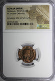 ROMAN.Gallienus AD 253-268  BI Double-Denarius / Rev. SOL,Sun,Globe NGC (001)