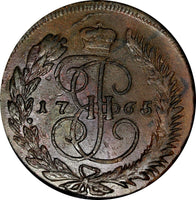 Russia Catherine II Copper 1765 MM 5 Kopecks NGC VF DETAILS C# 59.6 (02)