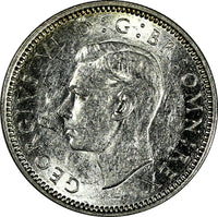 Great Britain George VI Silver 1939 6 Pence KM# 852 (17 252)