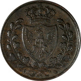 Italian States SARDINIA Carlo Felice Copper 1826 5 Centesimi XF KM# 127.2 (279)